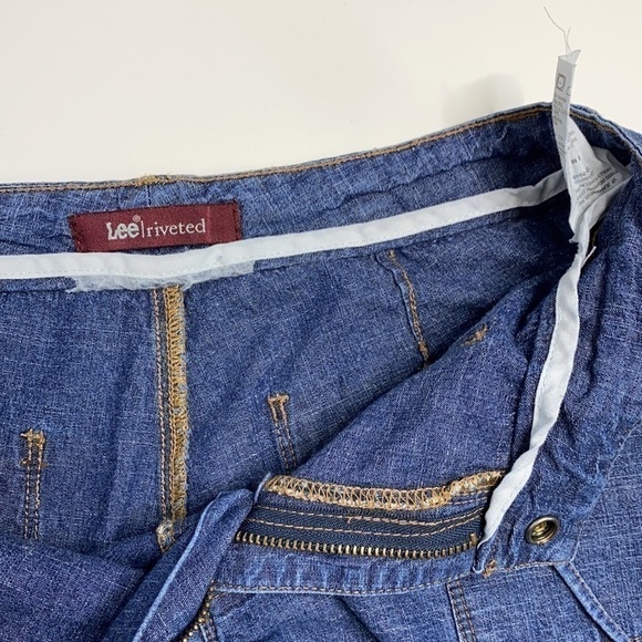 Lee Riveted Denim Jean Capris Size 6 - Picture 7 of 13